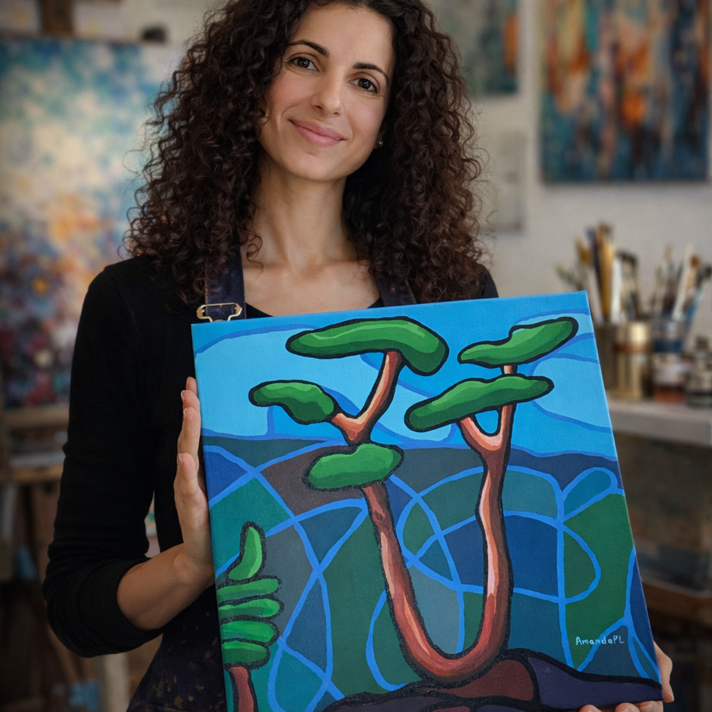 My process is intuitive and joyful.